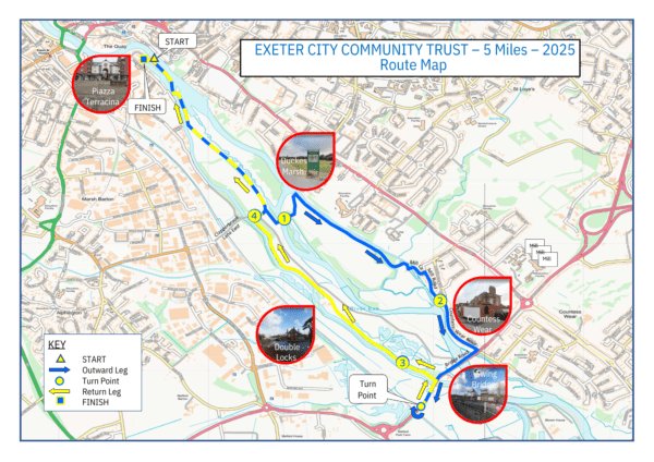 Exeter Test Routes Map Exeter Half Marathon Race Instructions - Exeter City Community Trust